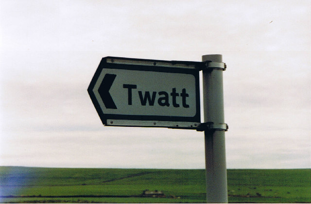 twatt funny road sign