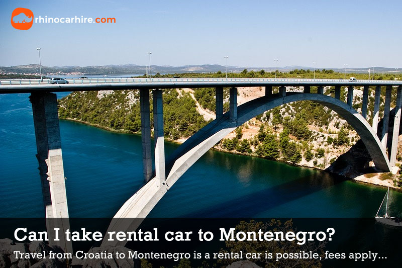 can i take a rental car to montenegro from croatia