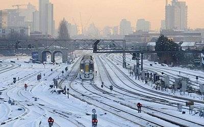 Snow On Railway Track