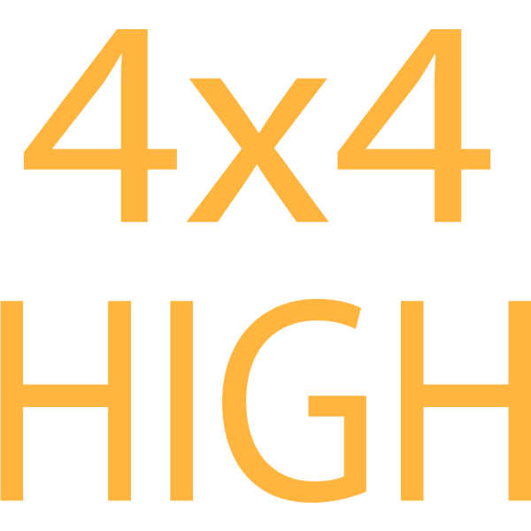 4x4 High symbol in orange