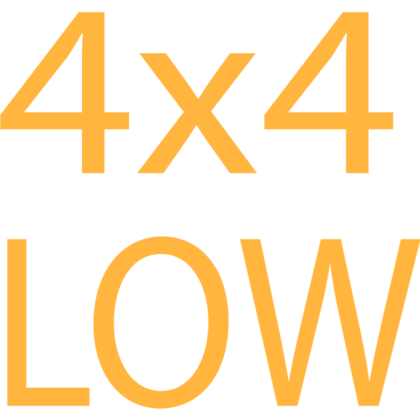 4x4 Low symbol in orange