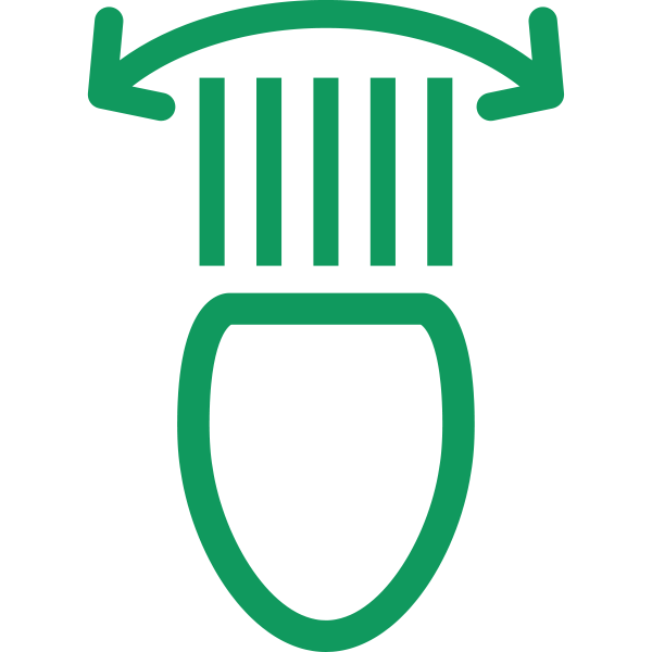 Directional headlight symbol in green