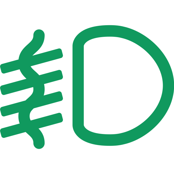Fog light symbol in green