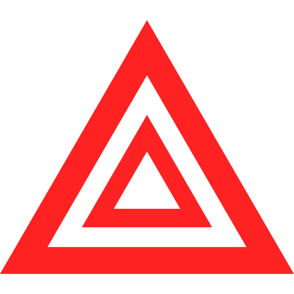 Hazard warning light symbol in red