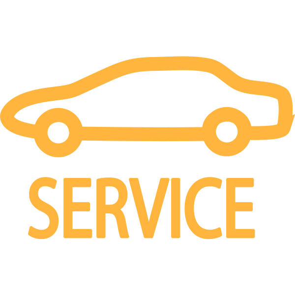 Service indicator symbol in orange