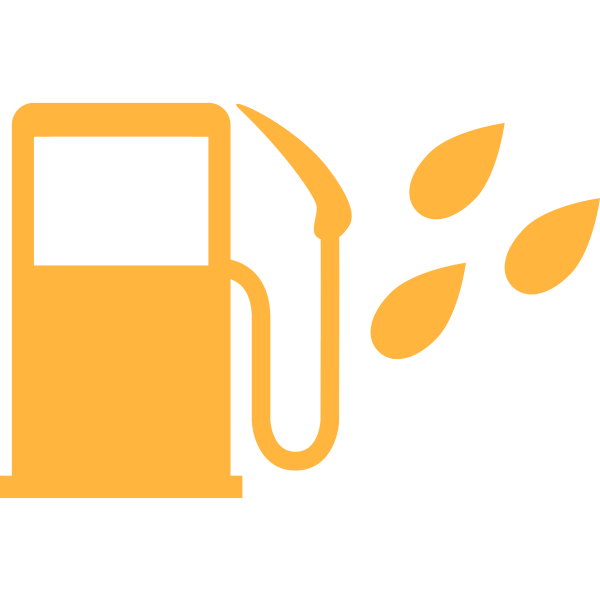 Water in fuel symbol in orange