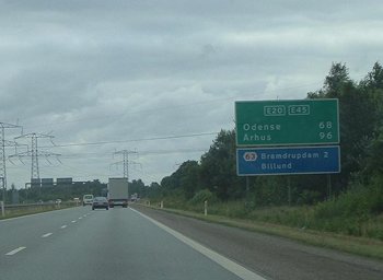 Denmark Road Sign