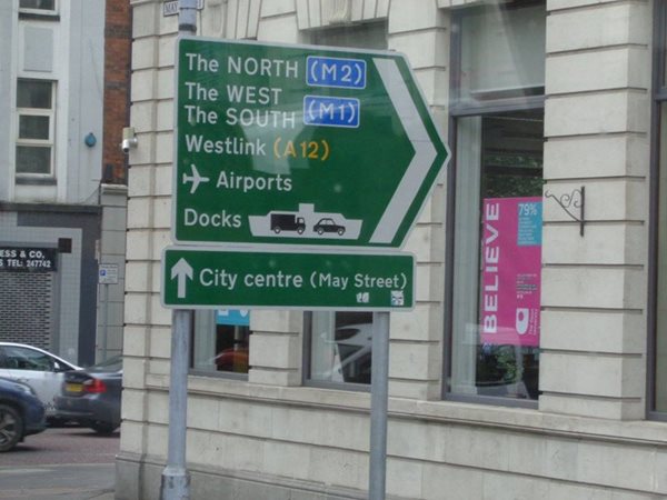 Northern-Ireland-Road-Sign-Belfast