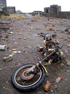 Old Motorbike at Gunkanjima