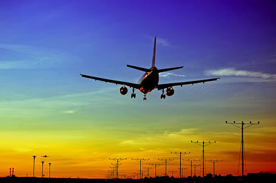 Plane Landing at Larnaca Airport