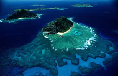 Aerial photo of Fiji Island