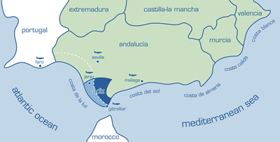 Map of the Spanish Costas