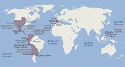 Map of Spanish empire Spain