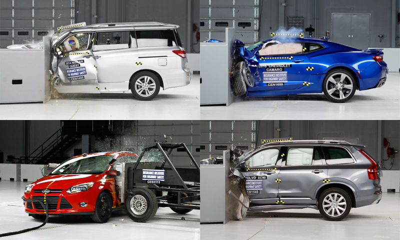 IIHS crash test rental car