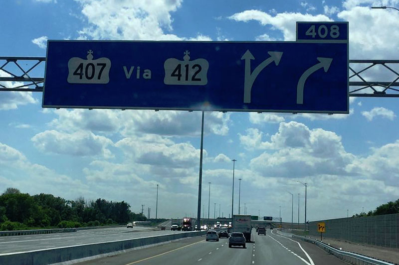 toll road canada ontario highway 412