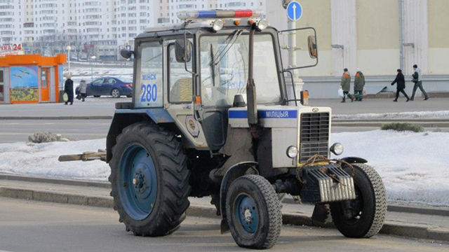 police tractor