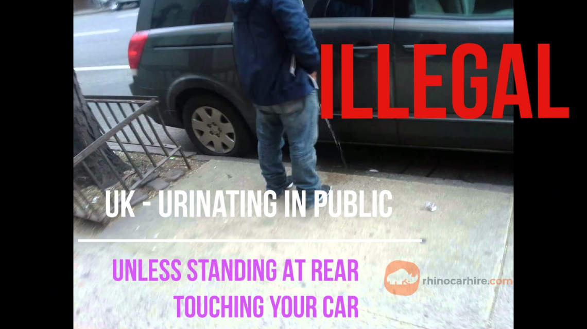 Illegal to urinate in street in the UK