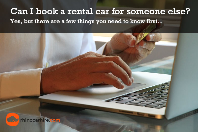 book rental car for someone else