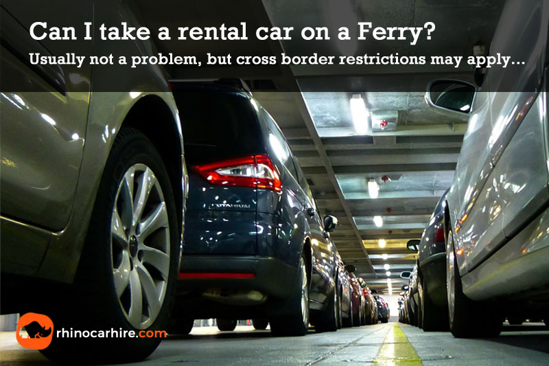 rental car on ferry