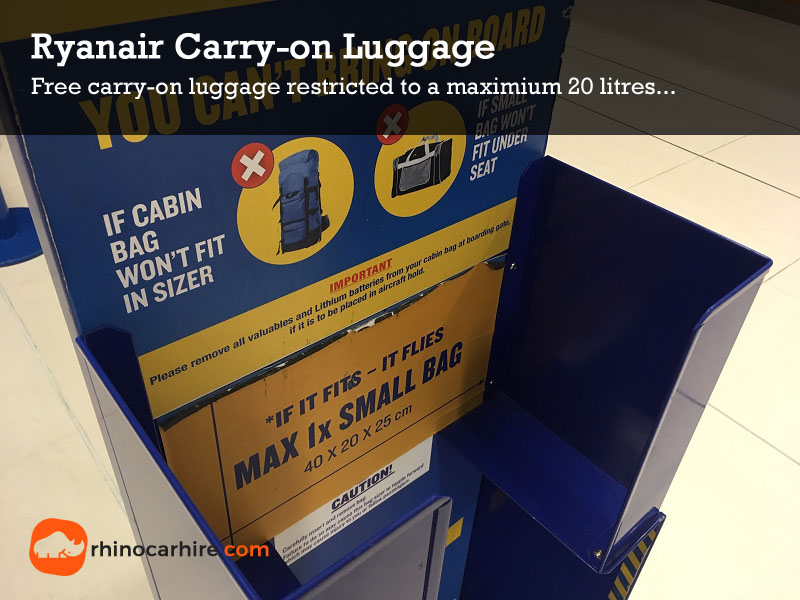 Ryanair luggage size personal item