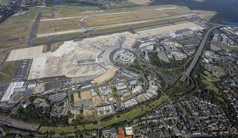 Aerial View of Dusseldorf Airport