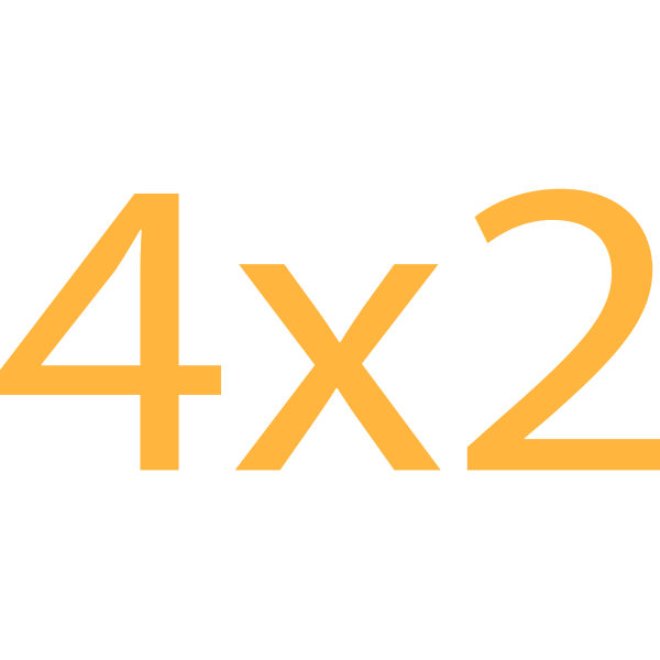 4x2 symbol in orange