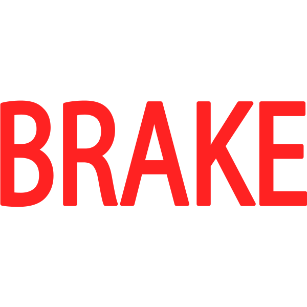 Brake warning symbol in red