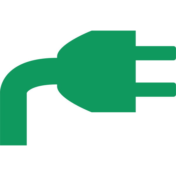 Car charging symbol in green