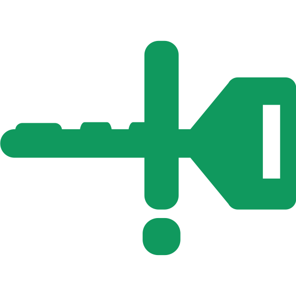 Car key symbol in green