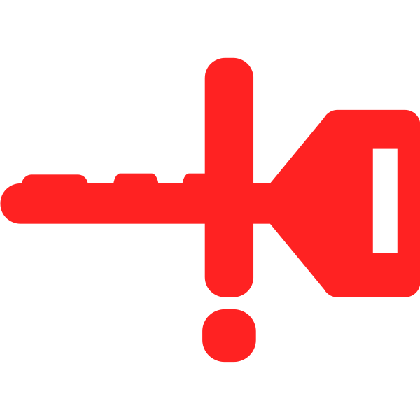 Car key symbol in red