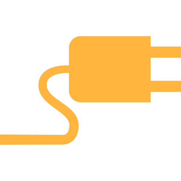 Charging symbol in orange
