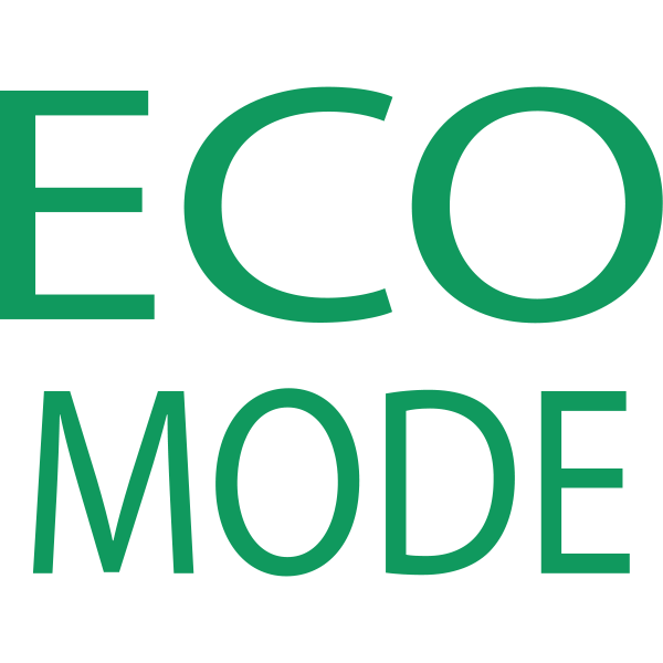 Eco mode symbol in green