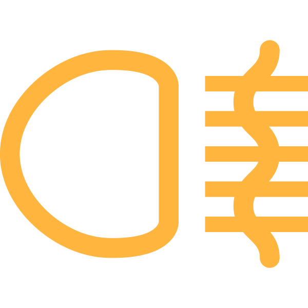 Fog light symbol in orange
