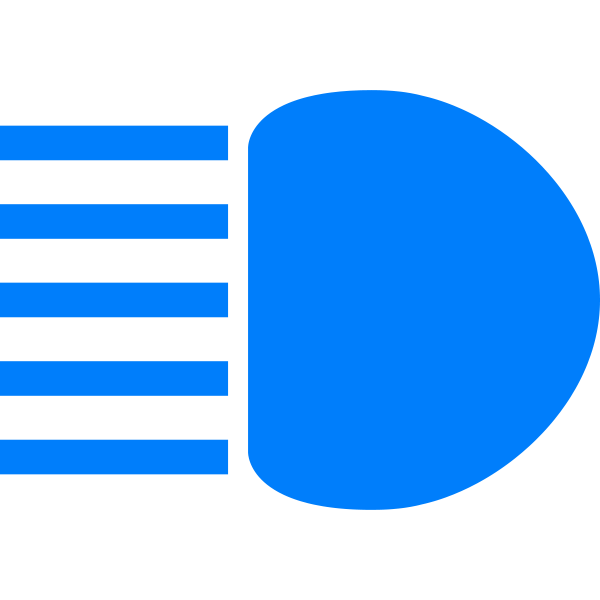 Full beam symbol in blue