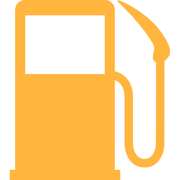 Low Fuel warning light in orange