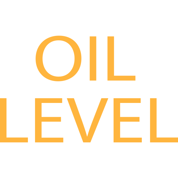 Oil level symbol in orange