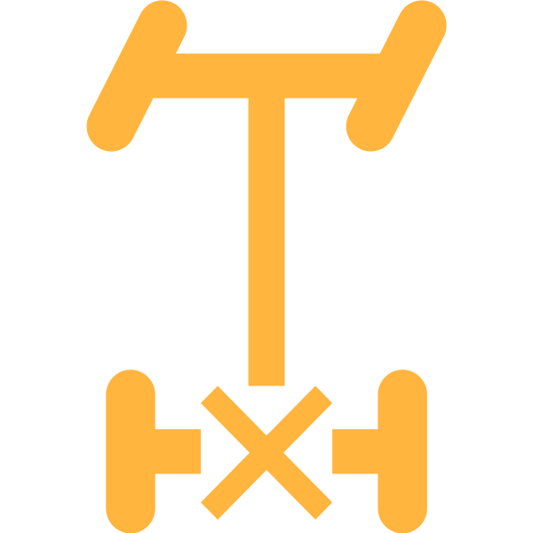 Rear Differential Lock symbol in orange