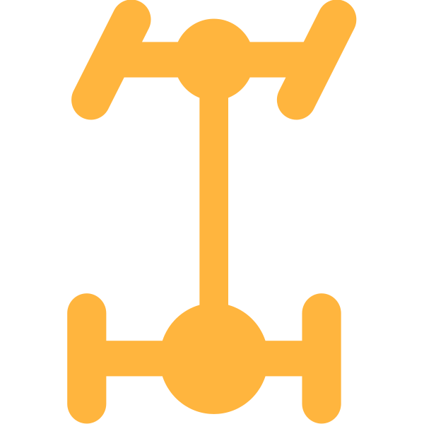 Rear Differential Lock symbol in orange