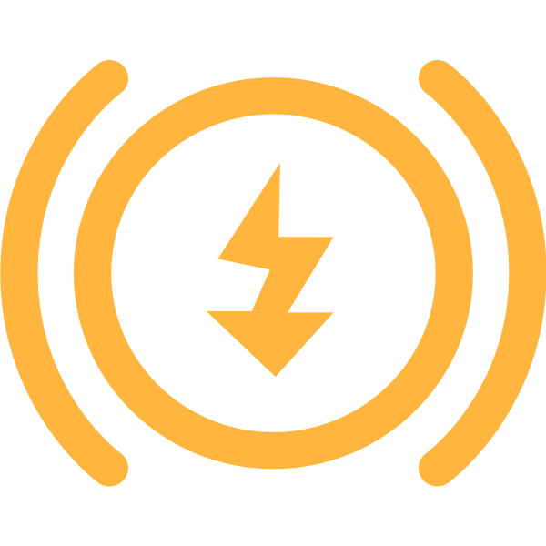 Regenerative brake force symbol in orange