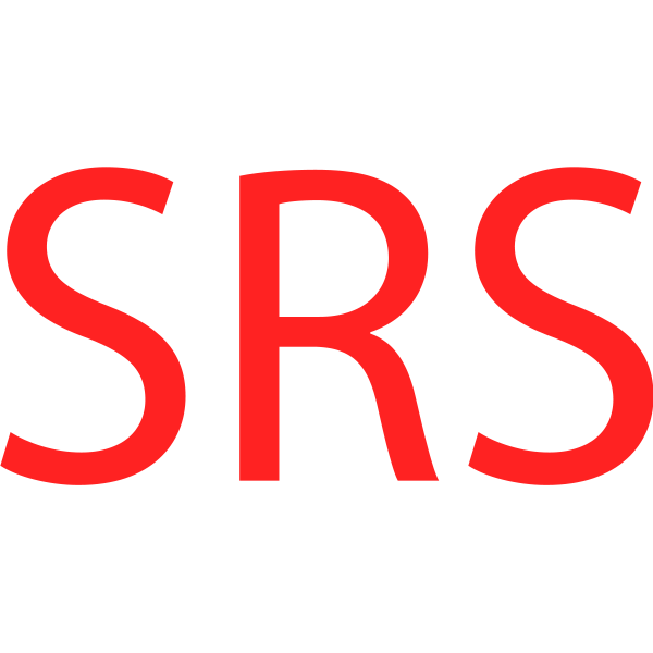 SRS symbol in red