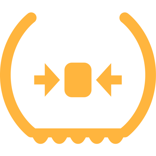 TPMS warning symbol in orange