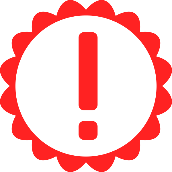 Transmission warning symbol in red