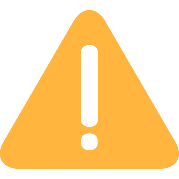 Warning symbol in orange