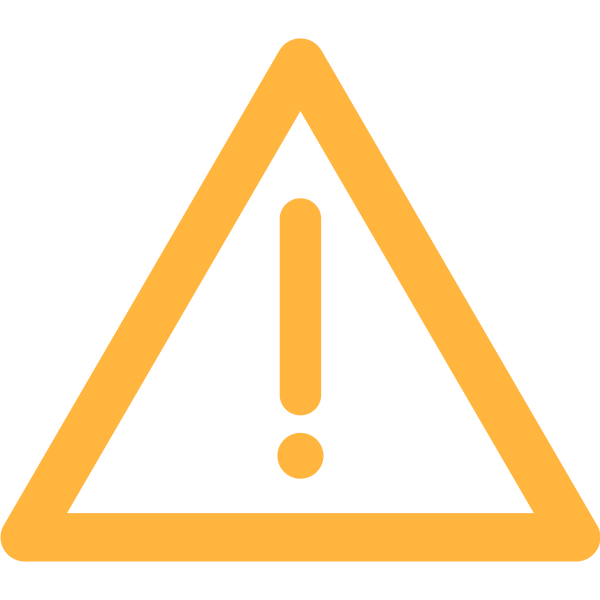 Warning symbol in orange