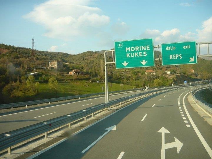 Albania-Motorway-Sign