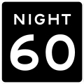 Night speed limit sign US