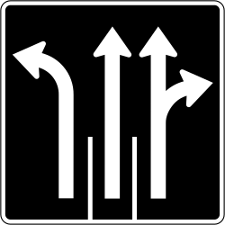 Lane usage and direction overview - Road Sign