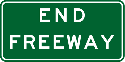 Motorway Ends - Road Sign