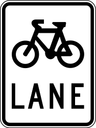 Lane for cyclists - Road Sign