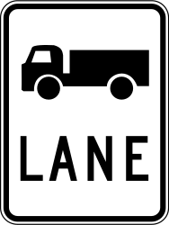 Lane for trucks - Road Sign